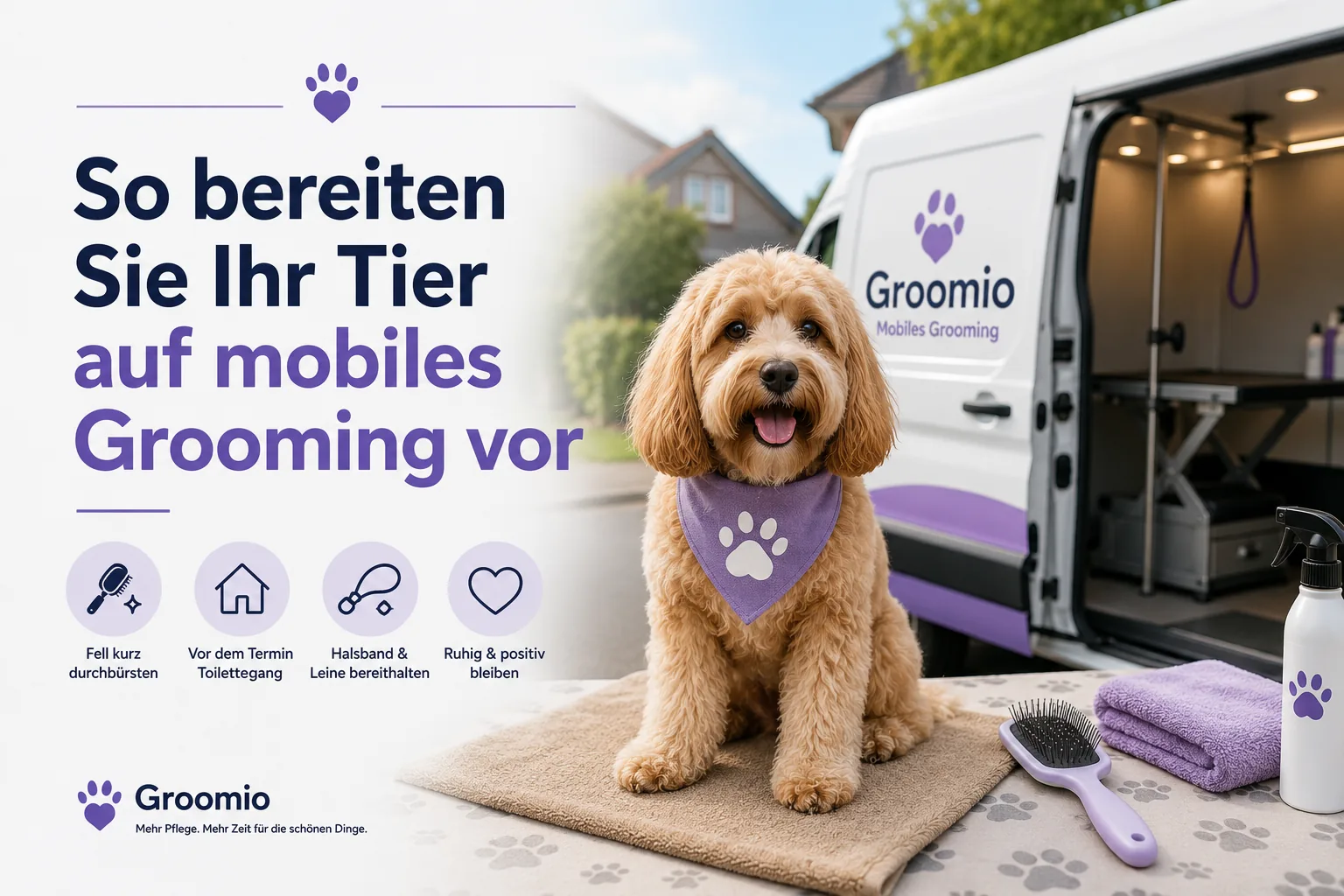 So bereiten Sie Ihr Tier auf mobiles Grooming vor